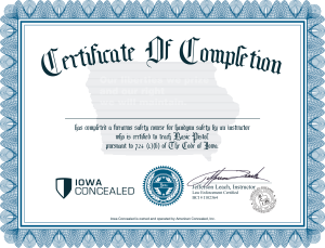 Printed Certificate